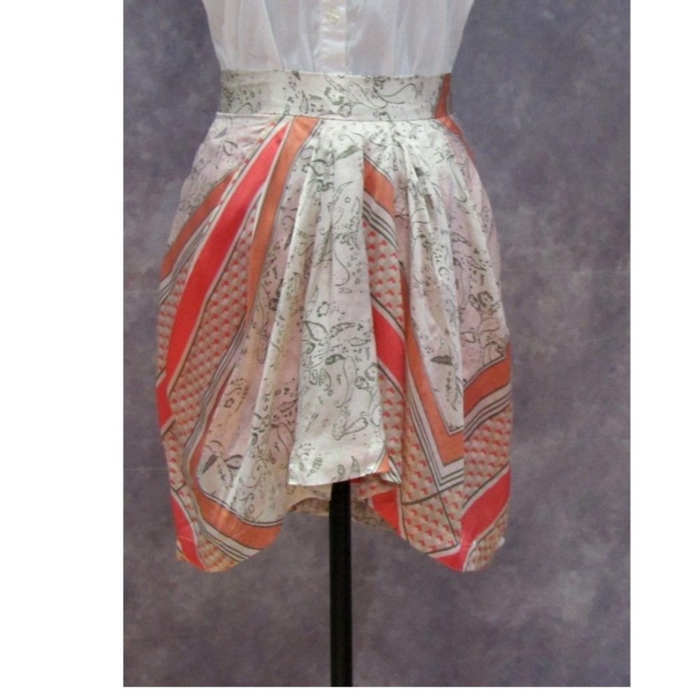 Elisabetta Franchi Silk Skirt Italy Scarf Print
